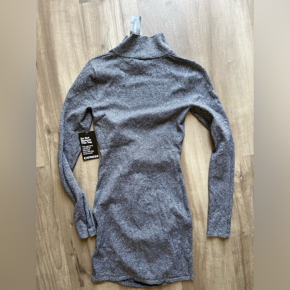 Express Mock Neck Grey Dress XS - Picture 3 of 3